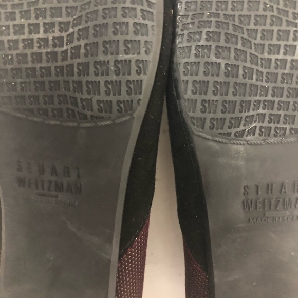 Stuart Weitzman Regent Suede Textured Leather Flat - Picture 4 of 15